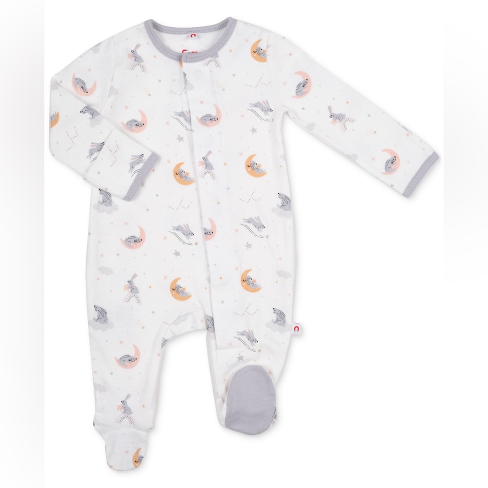 Magnetic Me White and Gray Kids Footie
